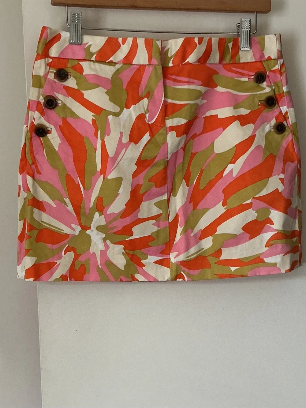 J.CREW Women’s Printed Mini Skirt - Pink & Orange Floral